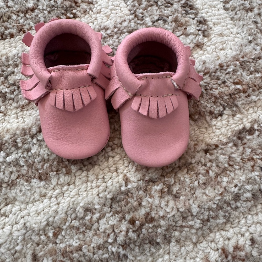 Freshly Picked Pink Moccasins for baby